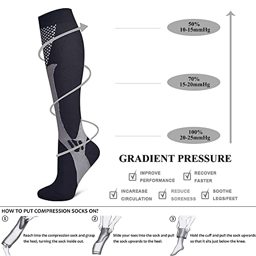 Calcetines Fútbol, Calcetines de Entrenamiento Deportivo Calcetines de Compresión Correr Calcetines de Futbol Antideslizantes Deportes al Aire Libre para Baloncesto, Rugby, Hockey - Negro XXL 2 Pares