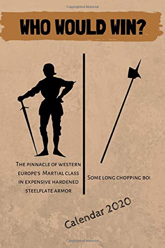 Calendar 2020 - Who would win?: Funny Bohurt, historical medivear Reenactor Datebook for one year - 6 x 9 Inch (~ DIN 5), lined date pages - 53 weeks