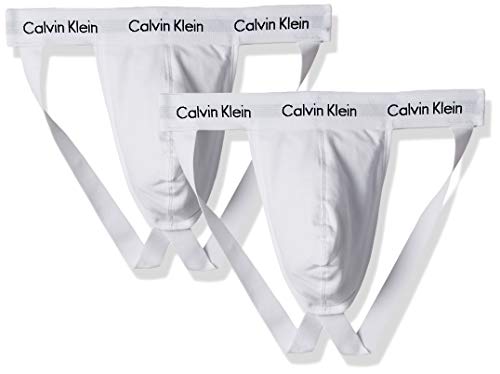 Calvin Klein 000NB1354A Bóxer, Blanco (White 100), S (Pack de 2) para Hombre