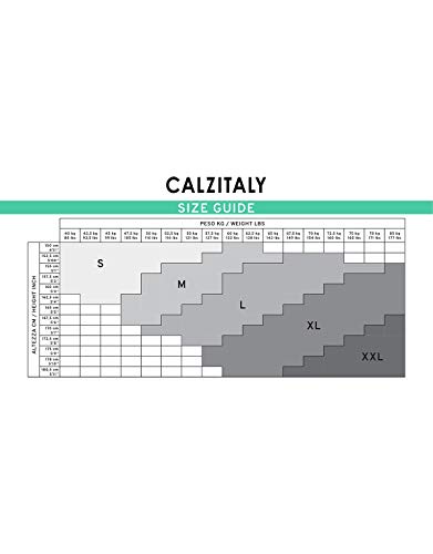 CALZITALY Medias con la Punta Abierta con Compression Graduada Fuerte 18-22 mm/Hg | S, M, L, XL | Natural, Negro | 140 DEN | Made in Italy (Natural, S)