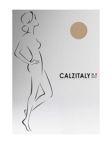 CALZITALY Medias de descanso, Pantimedias | Negro, Natural |S, M, L, XL | 20 DEN | MADE IN ITALY | (M, Natural)