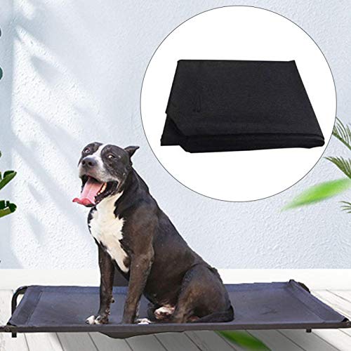 Cama de perro elevada de enfriamiento para mascotas de tela de malla para cachorros cubierta de repuesto portátil de malla para acampar al aire libre con marco de metal para mascotas (tamaño: S)