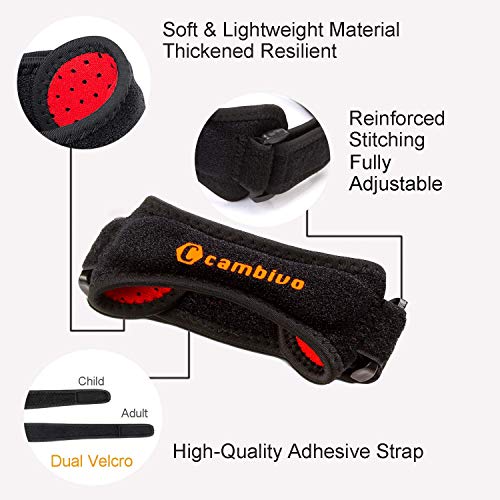 CAMBIVO 2 x Cinta Rotuliana, Rodillera Adjustable, Rodilla Protector con Correa, Banda de Soporte para Rótula Correr, Running, Voleibol, Béisbol