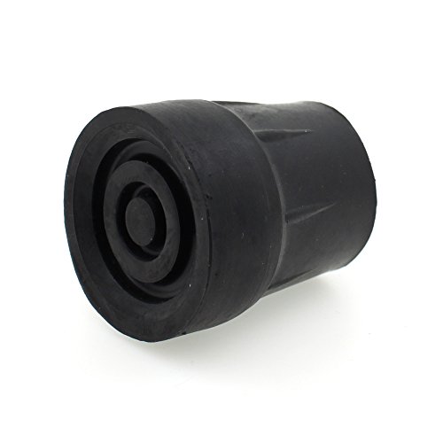 Cantidad 10x: 25mm Conteras Virolas De Goma Para Andadores, Marcos Para Caminar, Muletas Y Bastones - Negro - Por Lifeswonderful®