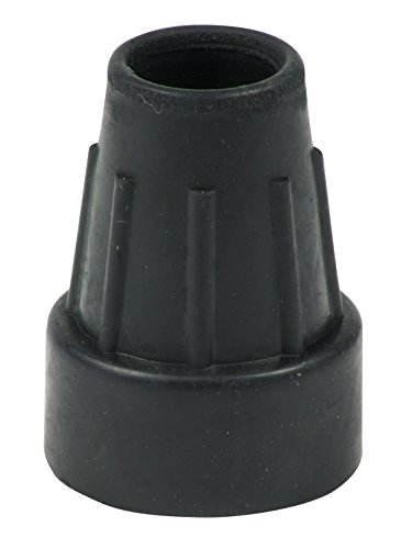 Cantidad 2x: 18/19mm Conteras Virolas De Goma Para Muletas Y Bastones - Negro - Por Lifeswonderful®