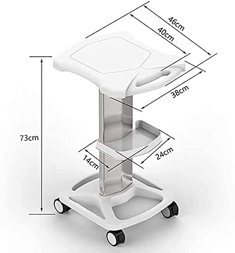 Carrito con Ruedas para Salón, Soporte Móvil De Aluminio con Ruedas Carros Rodantes Médicos para Máquina De Radiofrecuencia De Cavitación Ultrasónica, Estante para SPA De Manicura (Tipo 1)