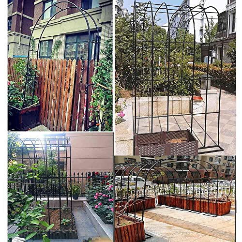 Cenadores de jardín para bodas para exteriores, arco de pérgola liviano, 7.2 pies de alto x 3.9 pies de ancho, 7.5 pies de alto x 6.5 pies de ancho, enrejado de cenador de varias plantas trepadoras,