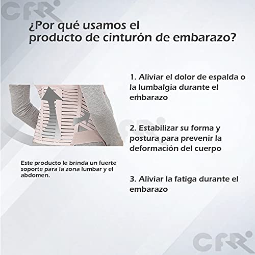 CFR Faja de Embarazo, Cinturón de Embarazo, Cinturón de Soporte de Maternidad, Banda Abdominal de Maternidad, Soporte de Embarazo, para Espalda, Pelvis, Cadera