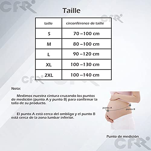 CFR Faja de Embarazo, Cinturón de Embarazo, Cinturón de Soporte de Maternidad, Banda Abdominal de Maternidad, Soporte de Embarazo, para Espalda, Pelvis, Cadera