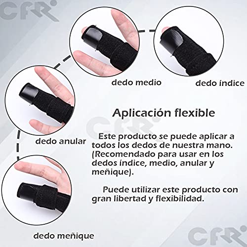 CFR Férula Larga para Dedos, Banda Mágica Ajustable, Protección para los Dedos, Estabilizador para los Dedos, para la Vida Diaria