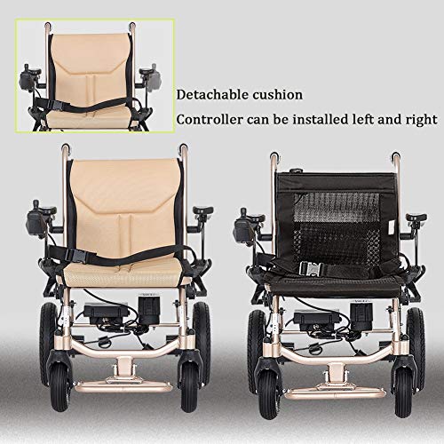 Chair Silla De Ruedas Inteligente Silla De Ruedas Eléctrica Power Plegable Wheelchair Ligera De La Aleación De Aluminio Silla,conduzca con Potencia O Use como Silla De Ruedas Manual