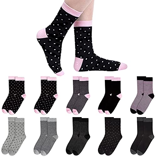 Chalier 10 Pares Calcetines para Mujer Medias de algodón Deporte Transpirables Calcetines