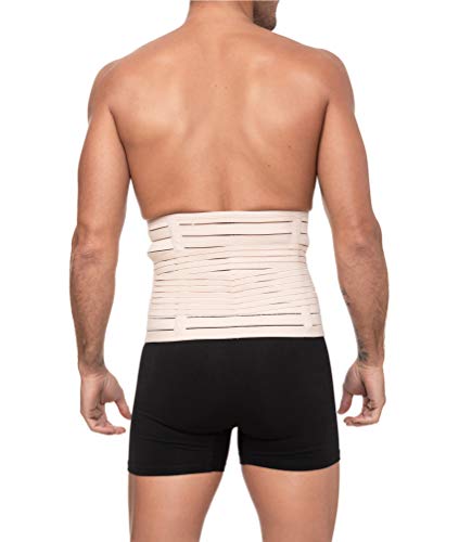 Channo Faja Cinturón Lumbar para Espalda Hombre y Mujer Doble Ajuste Fuerte (Visón, XXL/XXXL)