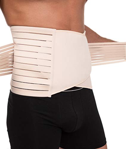 Channo Faja Cinturón Lumbar para Espalda Hombre y Mujer Doble Ajuste Fuerte (Visón, XXL/XXXL)