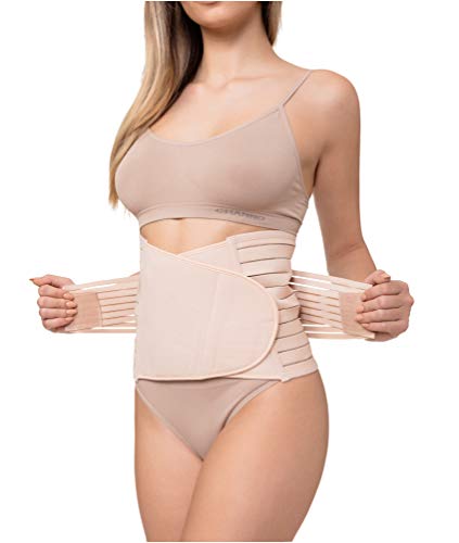 Channo Faja Cinturón Lumbar para Espalda Hombre y Mujer Doble Ajuste Fuerte (Visón, XXL/XXXL)