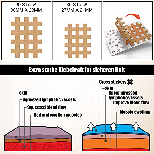 Cinta Kinesiología Tape, Kinesiotape, Vendaje Cohesivo, Cinta Impermeable Precortada, Yeso Para Aliviar el Dolor, Venda Neuromuscular Adhesiva, Alivio Dolor Muscular, Elásticas, Impermeable