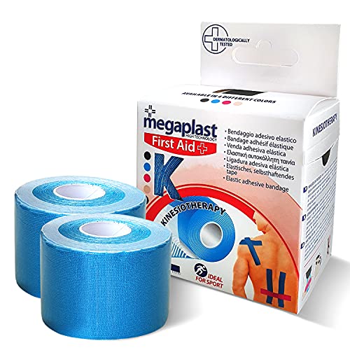 Cinta Kinesiologica Adhesiva Deportiva - Vendaje Neuromuscular - 1 Cinta Elastica Autoadhesiva - Tape Deportivo Fisioterapia - Cross Tape Funcional