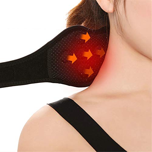 Cinturón De Alivio del Dolor De Soporte Magnético para La Salud del Calor, Cuello Cervical Ajustable para Esguinces De Cuello Rígidos, Latigazo Cervical, Traumatismos Menores