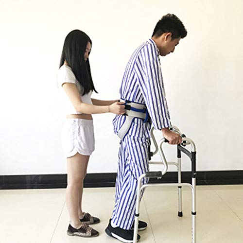 Cinturón de transferencia con lazos de pierna, seguridad de enfermería médico dispositivo de asistencia de Gait-terapia ocupacional y física para Bariatría, pediátrica, ancianos (azul)