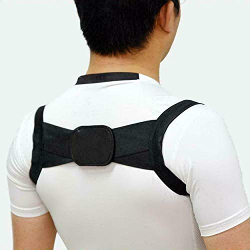 Cinturón lumbar de doble tirón, corrector de postura mejorado, cinturón de corrección de espalda ajustable, para mujeres y hombres ortopédicos invisible delgada