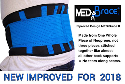 Cinturón Lumbar Médico Ortopédico para Prevenir Lesiones al hacer Deporte o Aliviar el Dolor y la Molestia de la Ciática, la Hernia de Disco, Mejora la Postura de la Espalda- Azul L 81-98cm