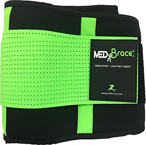 Cinturón Lumbar Médico Ortopédico para Prevenir Lesiones al hacer Deporte o Aliviar el Dolor y la Molestia de la Ciática, la Hernia de Disco, Mejora la Postura de la Espalda- Verde 2XL 102-119cm