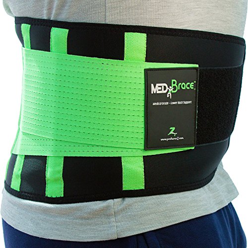 Cinturón Lumbar Médico Ortopédico para Prevenir Lesiones al hacer Deporte o Aliviar el Dolor y la Molestia de la Ciática, la Hernia de Disco, Mejora la Postura de la Espalda- Verde 2XL 102-119cm