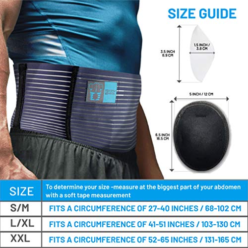 Cinturón para Hernia Umbilical por Everyday Medical I Faja para Hernia Abdominal, Ayuda a Aliviar el Dolor I Banda Elástica para Hernia Incisional, Ventral, Epigástrica para Hombre y Mujer - L/XL