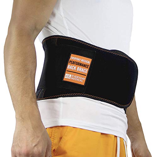 Cinturón Soporte Lumbar por Everyday Medical I Cinturon Lumbar Prevenir Daños para Hombres y Mujer I Faja Lumbar para la Espalda y Terapia de Postura I Ajuste Dual I Lumbar Support Brace I S/M