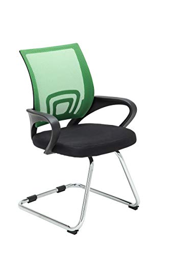 CLP Silla De Conferencia Eureka En Estilo Cantilever Eureka I Silla Confidente con Reposabrazos I Silla De Oficina Moderna & Sin Ruedas I Color:, Color:Verde Claro