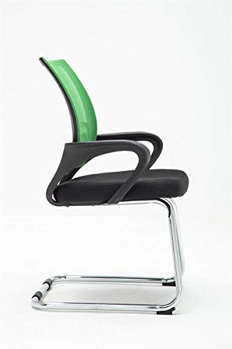 CLP Silla De Conferencia Eureka En Estilo Cantilever Eureka I Silla Confidente con Reposabrazos I Silla De Oficina Moderna & Sin Ruedas I Color:, Color:Verde Claro