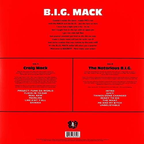 CMack, Craig And Notorious, The B-I.G - B.I.G Mack (Original Smapler) (2 LP-Vinilo)