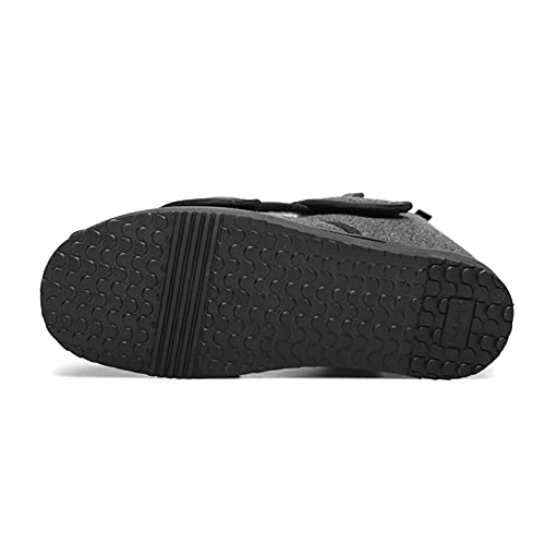 CNZYM Los Zapatos Diabéticos Espesan Los Zapatos De Algodón Ensanchado De Velcro Ajustable para Pies Hinchados Ancianos Diabetes Ancianos Hinchándose Edema Artritis Grey-44