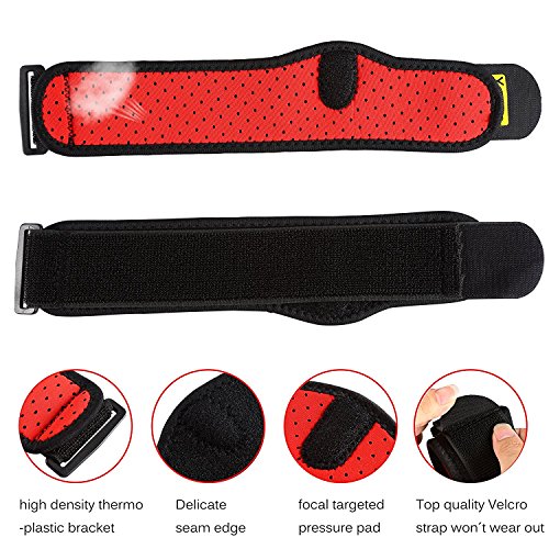 Codera ajustable antebrazo Guardia Codo de tenis Golf correa soporte para tenis golfista alivio del dolor tendinitis con almohadillas de compresión para hombres mujeres Diseño Versátil