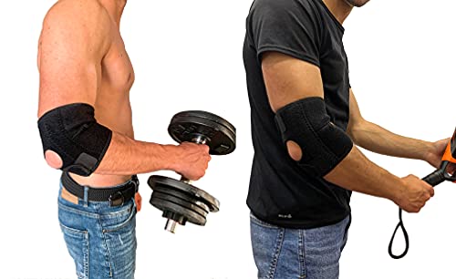 Codera epicondilitis - codera para tendinitis ajustable, transpirable - codo de tenista epicondilitis - codera para el gym - codera deportiva - codera con estabilizadores para lesiones deportivas