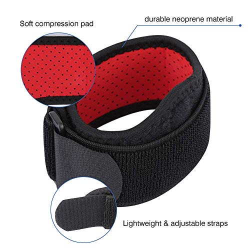 Codera Soportes Neopreno, Ajustable Dobles de Resortes Compresión de Codo para Esguince Artritis, Codo golfista Tenista Aliviar los dolor talla única para dolor de codo y tendinitis