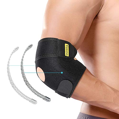 Codera Tendinitis Compresión, Codera Codo Tenista, Ajustable Codera Deportiva con Estabilizadores Dobles de Resortes, Codera Epicondilitis para Esguince Artritis