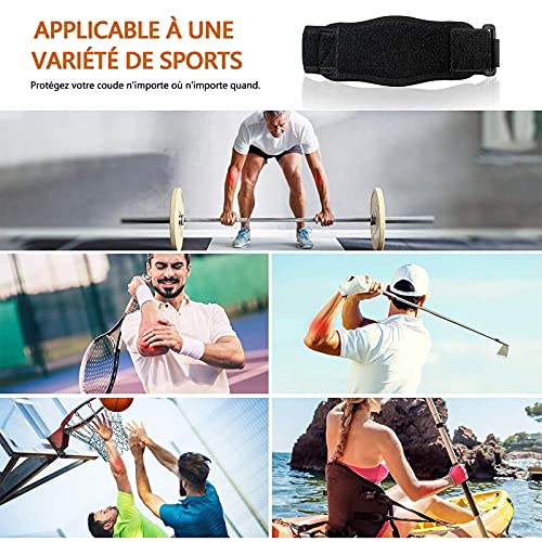 Codo Aweskmod para aliviar el dolor muscular, banda de codo transpirable para la epicondilitis y el dolor muscular del jugador de tenis o golfista