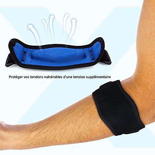 Codo Aweskmod para aliviar el dolor muscular, banda de codo transpirable para la epicondilitis y el dolor muscular del jugador de tenis o golfista