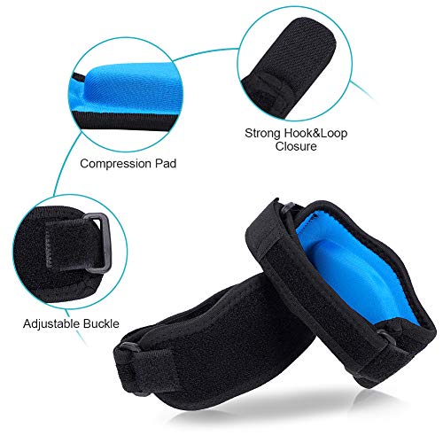 Codo de Tenista, Cinta de Codo con Almohadilla de Compresión, Soporte Codos de Tenista Ajustable para Hombres y Mujeres, Alivio Eficaz del Dolor de la Tendinitis y Prevención de Lesiones, 1 Par