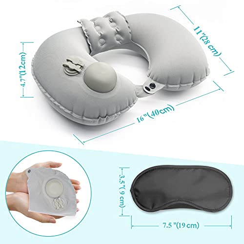 Cojín cervical de altura ajustable, almohada de espuma viscoelástica, almohada cervical ergonómica para dolores de cuello, almohada cervical para dormir con 1 almohada de viaje y 2 fundas lavables.