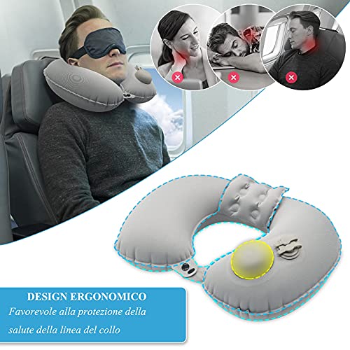 Cojín cervical de altura ajustable, almohada de espuma viscoelástica, almohada cervical ergonómica para dolores de cuello, almohada cervical para dormir con 1 almohada de viaje y 2 fundas lavables.