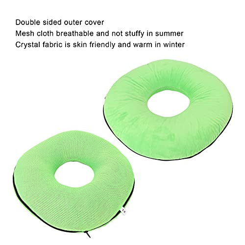 Cojín para Hemorroides En El Coxis, Cojín Antiescaras En Forma De Rosquilla Verde Impermeable para Ancianos para Pacientes Postrados En Cama para Uso Diario