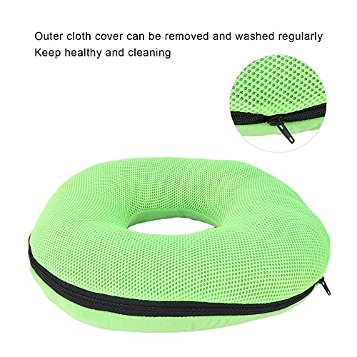 Cojín para Hemorroides En El Coxis, Cojín Antiescaras En Forma De Rosquilla Verde Impermeable para Ancianos para Pacientes Postrados En Cama para Uso Diario