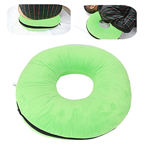 Cojín para Hemorroides En El Coxis, Cojín Antiescaras En Forma De Rosquilla Verde Impermeable para Ancianos para Pacientes Postrados En Cama para Uso Diario