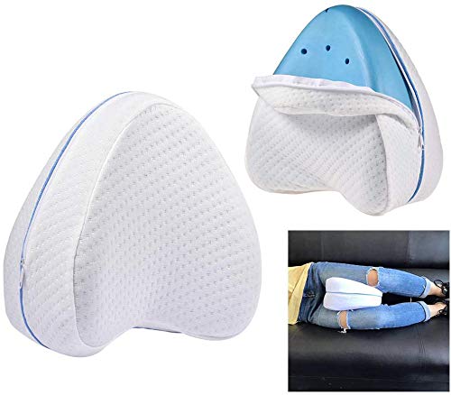 Cojín para Rodilla, Almohada de piernas, cojín para Las piernas de Espuma transpirable con efecto memoria, almohadas para Piernas para Dolor en la Pierna, Embarazo y Dolor en Las articulaciones