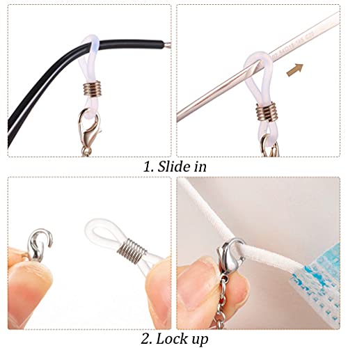 Collar de cadena de soporte de 7 piezas para máscara, Cadenas de Gafas para Mujer,Correa Antideslizante para Gafas, Collar para Mascarilla