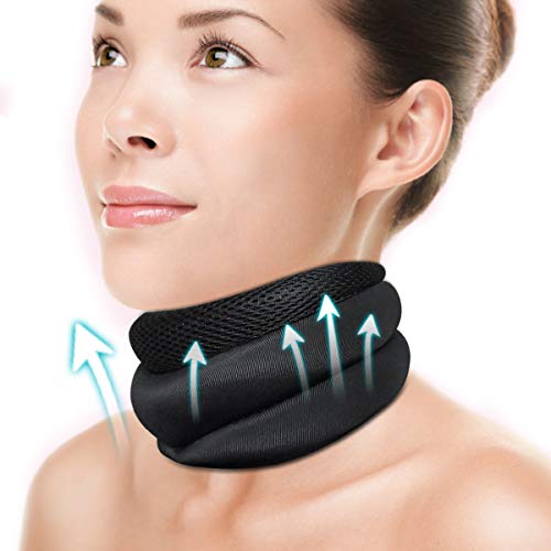 Collarín Cervical para Aliviar el Dolor y la Presión del Cuello, Soporte de Cuello de Espuma Suave que Estabiliza las Vértebras: Adecuado para Viajar, Dormir y Trabajar, Unisex(L)