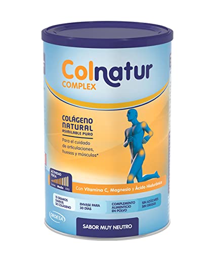 Colnatur Complex - Colágeno Natural Para Músculos y Articulaciones, Vitamina C, Magnesio y Ácido Hialurónico, Sabor Neutro, 330 Gramos