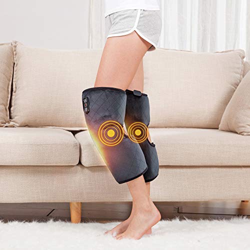 Comfier Envoltura de Rodillera con Calefacción con Masaje - masajeador de rodilla con vibración con almohadilla térmica para la fatiga de la rodilla, masajeador de piernas